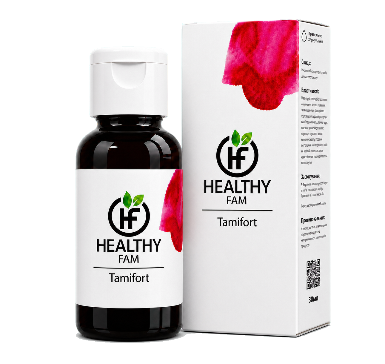 Tamifort Healthy FAM — флакон 30 мл і коробка